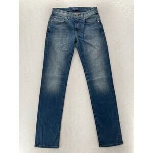 Fidelity Denim Jimmy Jeans Mens 29x34 Slim Straight Atlas Blue Stretch Denim NWT